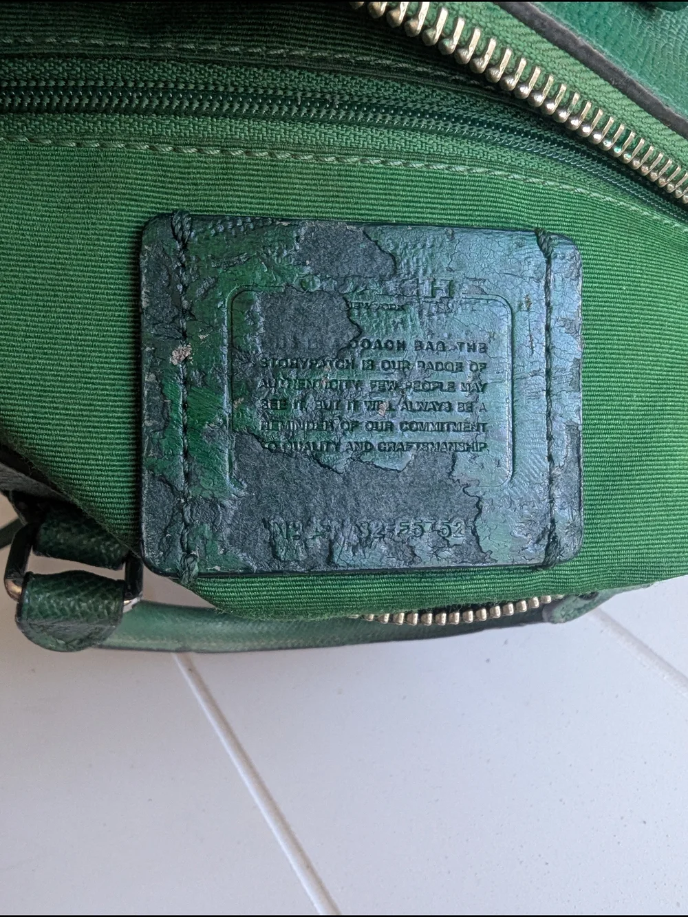 Coach crossgrain leather